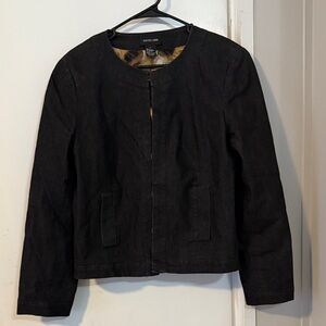 Focus 2000 Black Denim Women's Blazer. Size 14